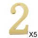 thumbnail image 1 of Placa de Número de Puerta Baoblaze 5 Piezas Metal Dorado 2, 1 of 7