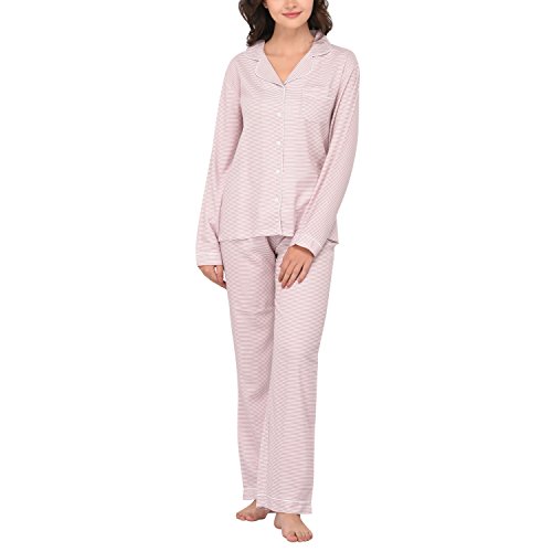 Women's 2 Pc Pajama Pant Set Sleepwear Notch Collar Top & Pant/PJ Set ...