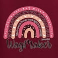 thumbnail image 2 of Waymaker Rainbow Inspirational/Christian Womens Graphic T-Shirt, Maroon, 3X-Large, 2 of 5