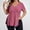 Hot Pink, variant on Swuxness Women Short Sleeve Plus Size T Shirts, Spring and Summer Casual Tops, Ladies V-Neck Solid Color Comfortable Fashion Loose Pullover Tee Red, XXXXL