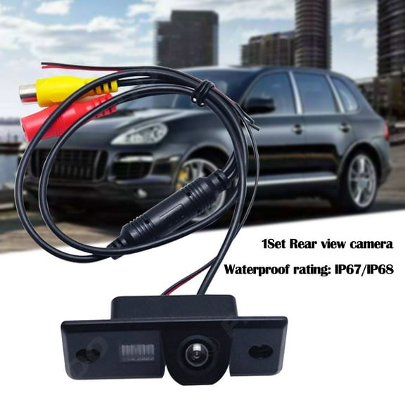Car Rear View Backup Camera | 1/4" CMOS Sensor PC7070 | Glass Lens | 170° Wide Angle | Night Vision | Parking Guide Line | IP67/IP68 Waterproof | 640x480 Resolution | DC12V | Universal Fit