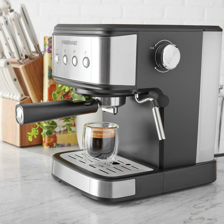 Gourmia 15-Bar Espresso Maker with Powerful Frothing Wand with 1.2L  Removable Water Reservoir