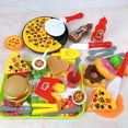 thumbnail image 4 of Play Food Set Creative Pizza Hamburger Artificial Food Set Pretend Kitchen Toy, 4 of 5