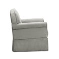 thumbnail image 2 of Baby Relax Swivel Glider Chaise et Set ottoman, gris clair Microfibre, 2 of 6