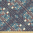 thumbnail image 1 of Abstract Fabric by the Yard, Continuous Detailed Modern Motifs Vague Layout of Cluttered Elements Print, Decorative Upholstery Fabric for Sofas and Home Accents, Multicolor by Ambesonne, 1 of 5