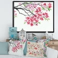 thumbnail image 2 of Designart 'Red Blossoming Tree On White' Traditional Framed Canvas Wall Art Print, 2 of 5