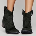 thumbnail image 4 of NECHOLOGY Botas Mujer Adulto Femenino Zapatos Botines mujer Zapatos casuales Botas retro Cómodas Tobilleras romanas Slip-up Botas de mujer de tacón bajo para mujer (Black, 8.5), 4 of 6