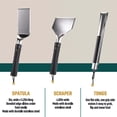 thumbnail image 4 of HALO Getaway 3-Piece Griddle Tool Kit with Spatula, Tongs, and Scraper for Outdoor Cooking, 4 of 4