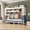 Blue, variant on A large-capacity, dust-proof, and minimalist wardrobe with 5 storage spaces, and 3 hanging areas, suitable for family use, bedrooms, rental houses and student hostels.