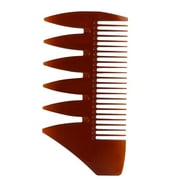 Gentleman Wide Teeth Hair Comb Double-sided Classic Oil Slick Styling Hair Brush (Brown)