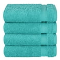 thumbnail image 4 of Cotton Paradise 100% Cotton Turkish 4 Piece Hand Towel Set, Soft Absorbent Face Towels Clearance Set, Turquoise Blue, 4 of 6