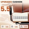 thumbnail image 5 of FelixKing Big and Tall Office Chair 500Lbs, Ergonomic Leather Desk Chair with Footrest Lumbar Support, High Back Executive Computer Chair for Home Office, Brown, 5 of 8