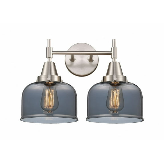 447-2W-SN-G73 Innovations Lighting Caden - 2 Light Bath Vanity-11 Inches Tall and 17 Inches Wide-Satin Nickel Finish-Light Smoke Glass Color