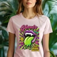 thumbnail image 5 of Neon Ghouls Just Wanna Have Fun Shirt with Vampire Mouth and Tongue, Dark Heather, Size 2XL, 5 of 6