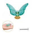 thumbnail image 1 of Butterfly Dresser Pulls, Clear Drawer Knobs Cabinet Knobs Bathroom Door Knobs, 1 of 9