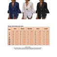 thumbnail image 2 of Innerwin Shirts Button Down Women Tops Work V Neck Plain Blouse Blue L, 2 of 2