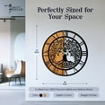 thumbnail image 3 of Swift Beacon Eternal Harmony Clock Wood & Metal Wall Art - Elegant Textured Black Finsihed with CNC Engraved Art, Ideal Wall Decor for Living Room, Bedroom, Office and Playroom, 3 of 7