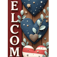 thumbnail image 3 of Patriotic Theme Welcome Banner Decorative Design Heart Shape Stars for Home Decoration Wall Decor Greeting Event, 3 of 7