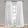 thumbnail image 4 of Ambesonne Fashion Curtains, Mirror and Combs Pattern, Pair of 28"x63", Pastel Pink and Sea Blue, 4 of 4