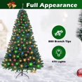 thumbnail image 2 of BENESKY 6.5ft Pre-Lit Christmas Tree, Artificial Hinged Xmas Tree with 470 Multi-Color LED Lights, 8 Lighting Modes, 880 Branch Tips, Holiday Office Home Decor, 2 of 8