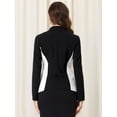thumbnail image 4 of Chaqueta de oficina Allegra K Botones Manga larga Blazer Negro XS, 4 of 6