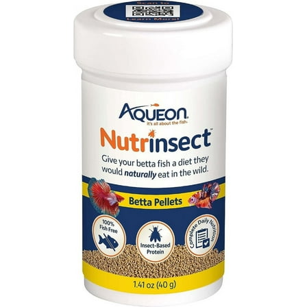 Aqueon Nutrinsect Betta Pellets [Aquarium Betta Food, Aquarium Supplies] 1.41 oz