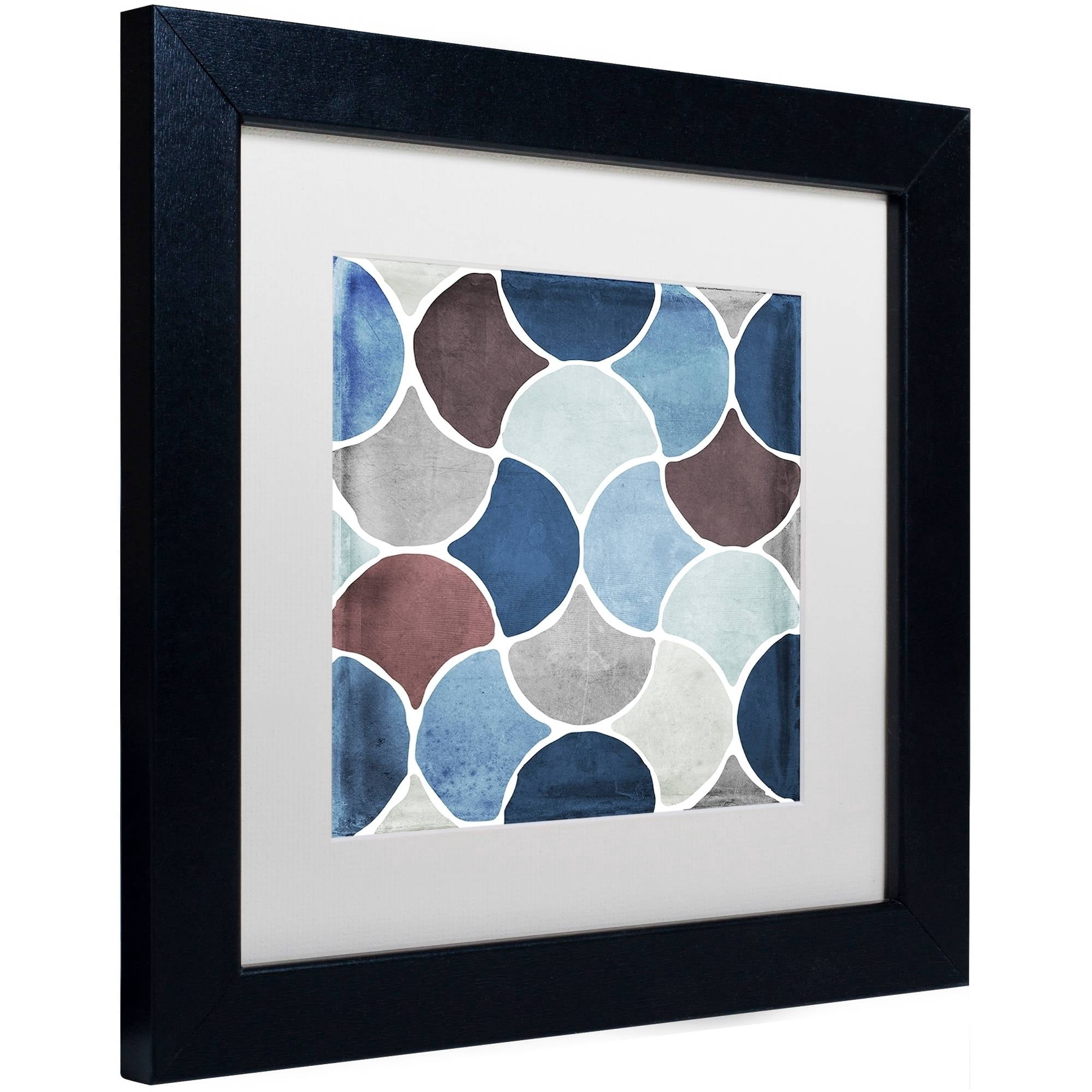 Trademark Fine Art "Moroccan Blues II" Canvas Art by Color Bakery White Matte, Black Frame