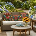 thumbnail image 5 of Boho Flower Outdoor Pillow Covers 16x16 Inch Throw Pillow Covers Set of 2 Waterproof Decorative Pillow Cases Red Blue Yellow Colorful Mexico Tribal Cushion Covers for Patio Furniture Garden Couch, 5 of 8