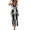 thumbnail image 1 of Vestido De Noche De Lujo Sin Mangas Para Mujer, Abstract Geometrical Vestido De Fiesta, 1 of 5
