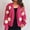 Hot Pink, variant on Sakmal Casual Chunky Cardigan Sweaters for Women Open Front Knit Cardigan Long Sleeve Blue Floral Sweater Top