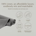 thumbnail image 2 of over&back 18x90 Washed 100% Linen Table Runner - Washable Table Runners for a Custom Home Decor Tablescape - Perfect for Coffee Table, Dinner Table, Living Room, and More - Grey, 2 of 11