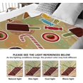 thumbnail image 3 of Flannel Blanket, Beige Candy & Dessert Pattern Winter Comfort Throw Blanket,, 3 of 7