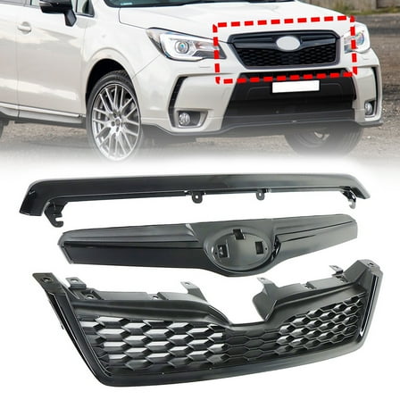 Front Upper Grille Grill Kit Fit for Subaru Forester 2014-2018