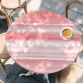 thumbnail image 2 of Pink Ombre Round Tablecloth, Fitted Table Cover with Elastic for 36"-44" Round Tables, Modern Abstract Art Farmhouse Table Cloth Outdoor Indoor Dinning Party Waterproof Tablecloths, 2 of 7