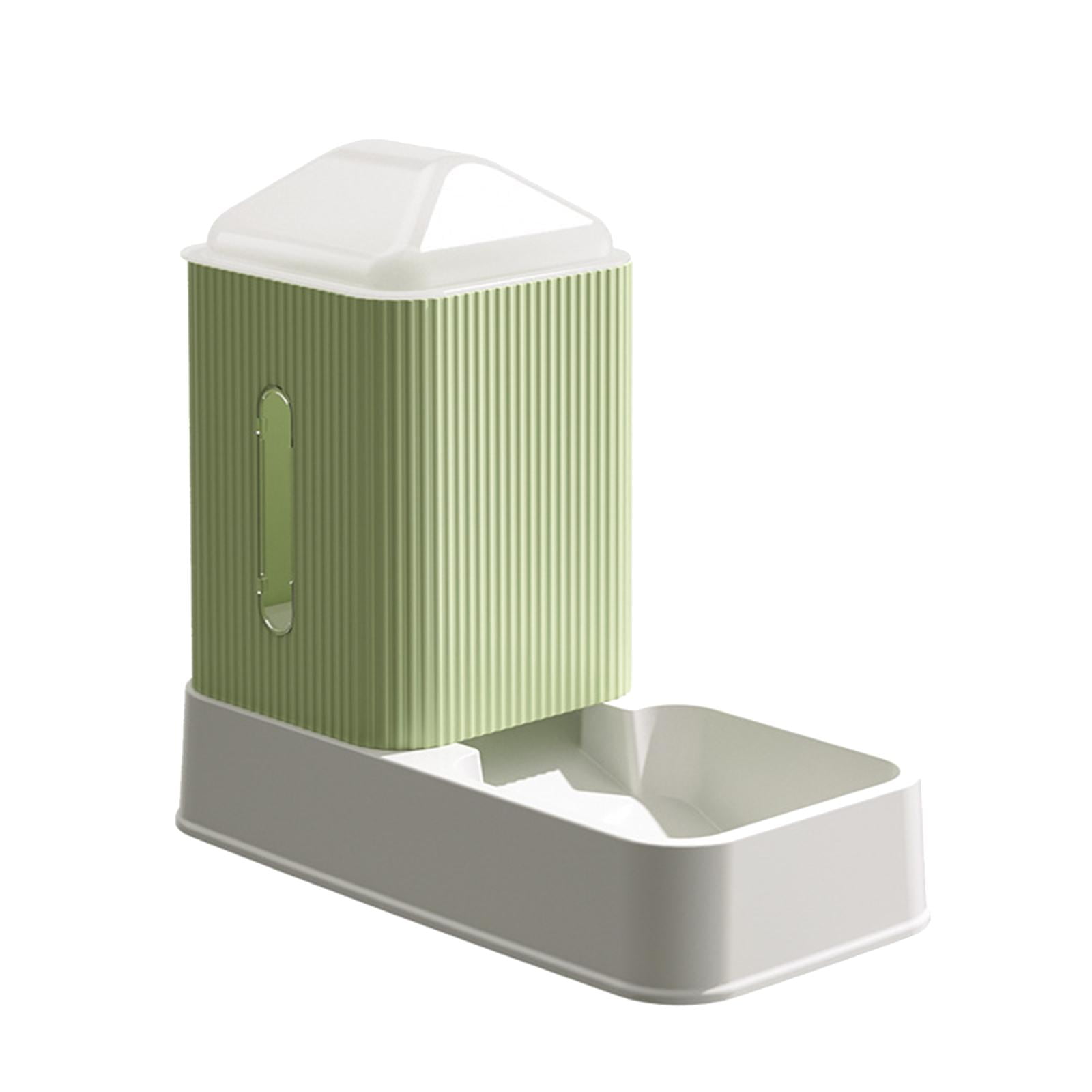 Bvdfgk 3.5L Automatic Cat Feeder Food Container Dog Feeding Bowls for Small Medium Dog Green