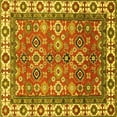 thumbnail image 1 of Ahgly Company Indoor Square Oriental Yellow Traditional Area Rugs, 7' Square, 1 of 4