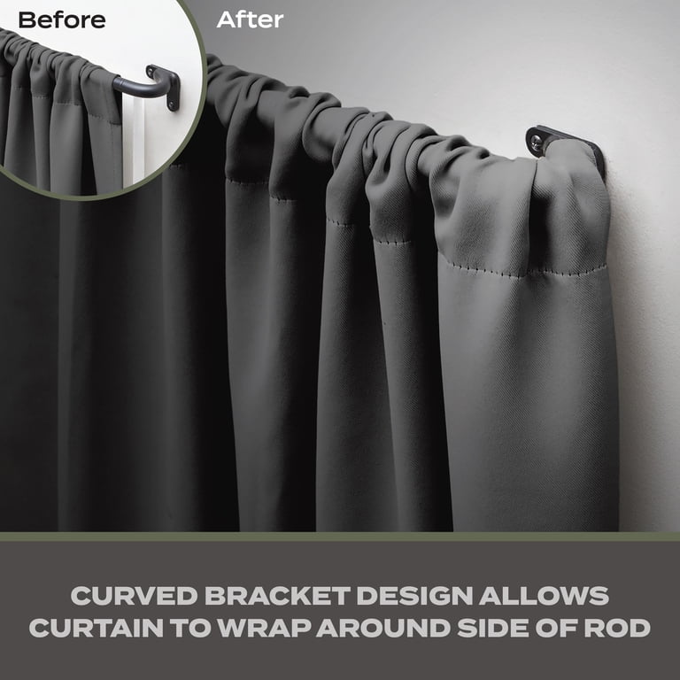 Curved Blackout Wrap Curtain Rod 22-62 Inches photo 3