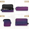 thumbnail image 2 of Hair Tools Storage with Heat Resistant Mat- Wave-like Purple Printed Curling Iron Travel Bag/Flat Iron Case for Women, 2 of 8