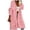 Pink, variant on Hooded Midi Trench Coat for Women, Drawstring Waist, Elegant Casual Fall Outerwear, 1 Piece, S-XXL, Plus Size Friendly