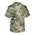 thumbnail image 4 of Domuza Men Scrub Top Plus Size V-Neck Short Sleeve Work Uniform Camo Printed Stretch Tshirts Soft Comfort Nursing Top with Pockets Light Green XXXXL, 4 of 4