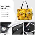 thumbnail image 3 of Fuzoiu Ripe Yellow Lemon Print Waterproof Beach Tote Bag for Women Girls with Zipper,Sandproof Pool Swim Bag,Large Capacity Beach Travel Bag for Pool Swim Travel Everyday, 3 of 7