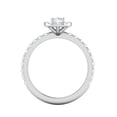thumbnail image 4 of Certified G/I2 1 Carat TW Diamond Halo Set Engagement Ring in 10k White Gold, 4 of 5