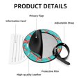 thumbnail image 4 of Easter Cross 2pcs PU Leather Round Bag Tags Suitcase Handbag Tags with Privacy Cover and Name ID Tag for Travel Luggage, Handbags, Backpacks, School Bags, 4 of 6