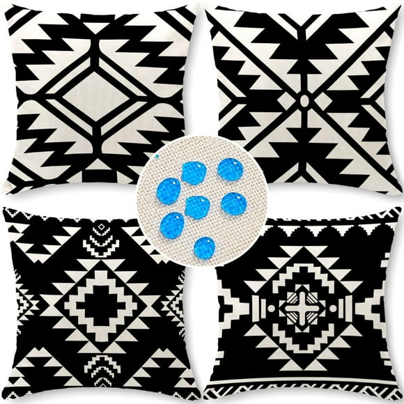 Juego de 4 fundas de almohada para exteriores Cirzone, 45 x 45 cm, impermeables
