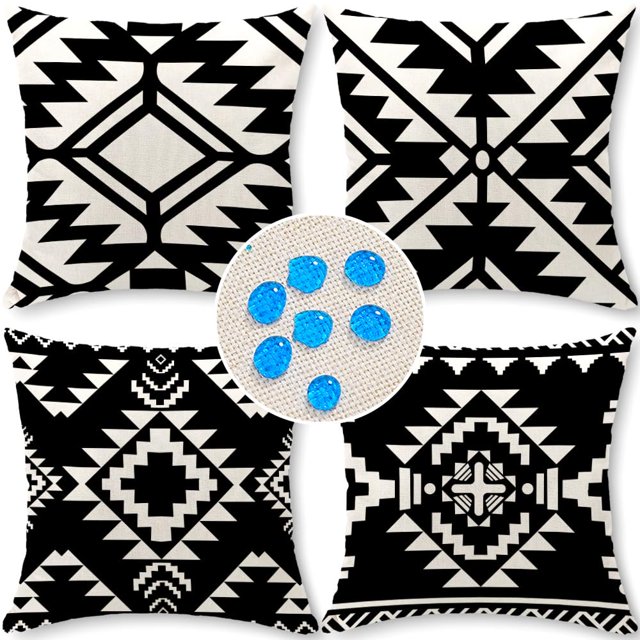 Juego de 4 fundas de almohada para exteriores Cirzone, 45 x 45 cm, impermeables