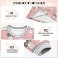 thumbnail image 4 of Girls' long-sleeved dress Cute Dog Paws and Dog Girls' A-line dress with ribbed cuffs Soft and comfortable, 4 of 6