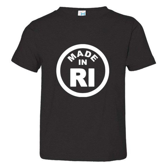 PleaseMeTees™ Toddler From Born Made In Rhode Island RI Logo Label Tee