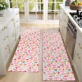 thumbnail image 4 of Kitchen Rugs Sets Of 2,Pink Christmas Santa and Tree Pattern Anti Fatigue Kitchen Mat Rugs Non Slip Washable,Decorative Kitchen Floor Mats for Kitchen,Sink,Laundry,17"X47", 4 of 5