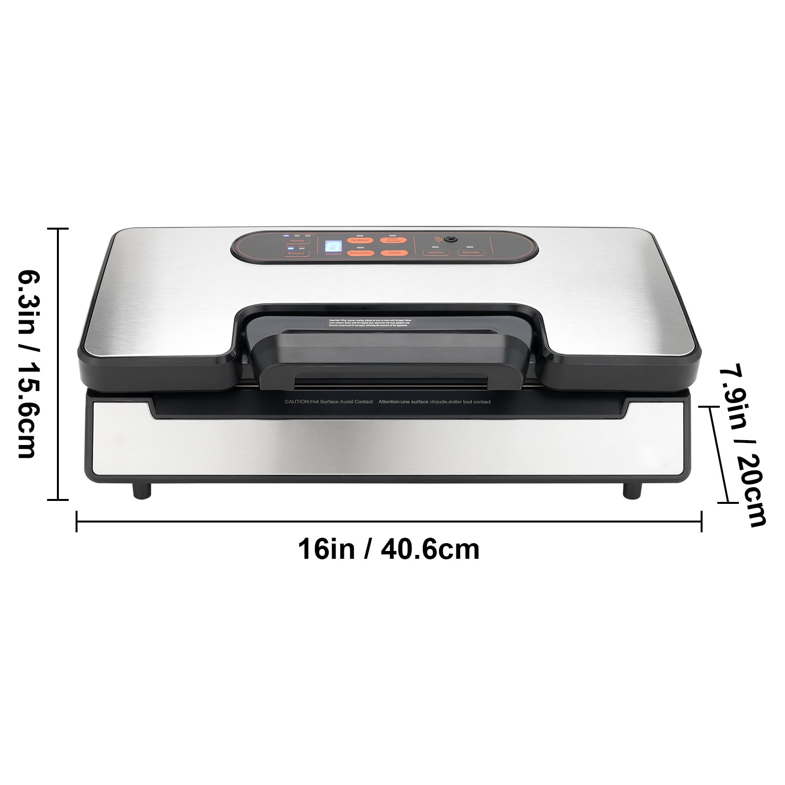 VEVOR Vacuum Sealer Machine Food Preservation Storage Saver 90Kpa w/ Seal Bag