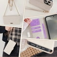thumbnail image 5 of for Samsung Galaxy A26 5G Phone Case with RFID Blocking Card Holder Crossbody Chain + Hand Strap Premium PU Leather Flip Case with Magnetic Clasp Kickstand Wallet Shockproof Phone Case,White, 5 of 9